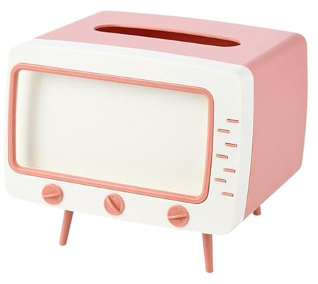 Taschentuchbox für Fernseher Handyhalter süße Taschentuchbox-Abdeckung Retro- für Fernseher Handyhalter lustige -Abdeckung mit Handyhalterung -Halter für Bade