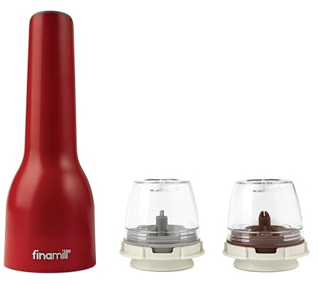 FinaMill GP813437-111SAN USB Spice Grinder Set, Plastic, Sangria Red