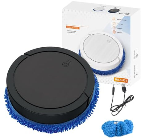 MOP Robot - Automatic Floor Cleaner, Rechargeable Smart MOP Tool | Robotic Appliance For Kitchen, Bedroom, Balcony, Living Room, Compact Polisher, Wireless Cleaning Aid For Home
