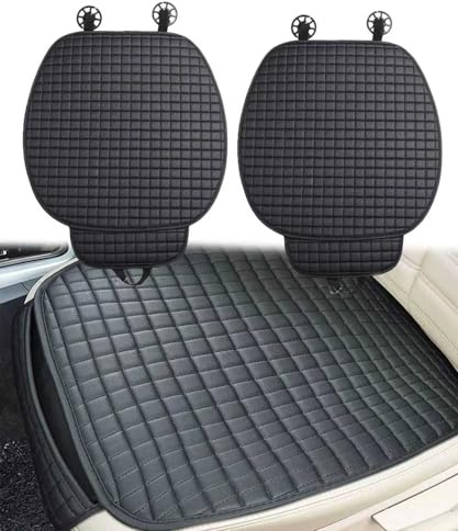 Flaconi 2PCS Auto Sitzbezug,Universal Sitzauflagen für Autositz,Dauerhaft Anti Rutsch Autositz Auflage,Wasserdichtes PU Leder Sitzkissen,Geeignet für die Meisten Autos,Lastwagen,SUVs (Vordere Reihe)