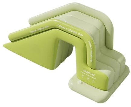 Fenteer Toboggan de Piscine Gonflable Attraction Aquatique pour Famille Jeu D'Extérieur en Matériau PVC Robuste Approprié pour Le Divertissement, Vert