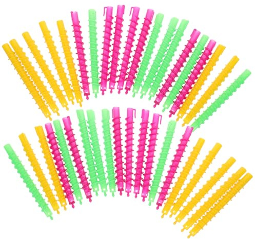 GANAZONO 100 Stück Dauerwellenwickler aus Abs mit Rutschfestem Design Sanft zu Haaren für Friseursalon und Vielseitiges Styling Verschiedener Haartypen Zufällige Farbe