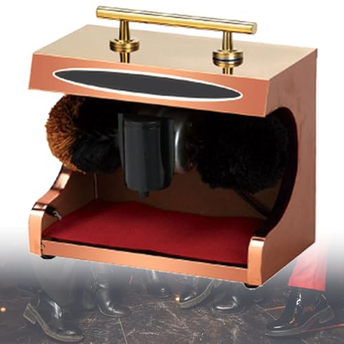 Automatic Induction Shoe Polish Machine, Electric Shoe Brush with Double Combination Brush for Home, Hotel, Bank, and Office Use