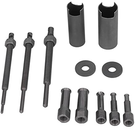 NUMNBE Inner Bearing Extractor Set - Heat Treated Steel Durable 10 - Piece Puller Kit for 0.36-0.9in Bearings Compatible with Motorcycle Bike Generator Bearing Removal