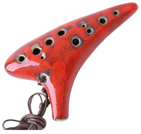 Ocarina De Cerámica De 12 Agujeros Instrumento Portátil De Alto C Para Principiantes Y Profesionales Ocarina Instrumento Para Principiantes