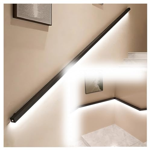 zklaseot LED-beleuchteter Treppenhandlauf mit Körpersensor, an der Wand montierte Treppenhandläufe für den Innenbereich, für Außentreppen, Verandaeingänge und Schlafzimmer(100cm/3.3ft)