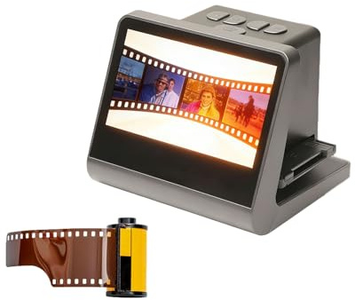 Filmscanner Und Diascanner Mit 5 Zoll LCD Bildschirm, Digitaler Filmscanner 24MP Mit 48MP Interpolation, Konvertiert 35mm 135 110 126KPK Filme In JPEG Fotos