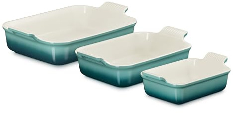 Le Creuset Stoneware Heritage Rectangular Baking Dish, 3 pc., Riviera