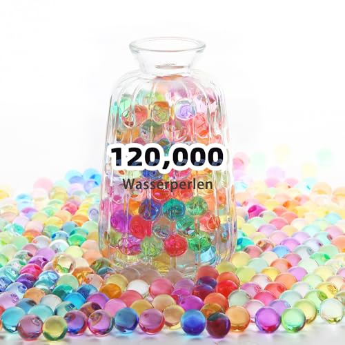 Zuuyye Vattenbollset 400 g - 80 000-120 000 torra pärlor 1,5-2 mm expansion till 7-11 mm - klara vattenbollar för vas, växttillskott, dekoration