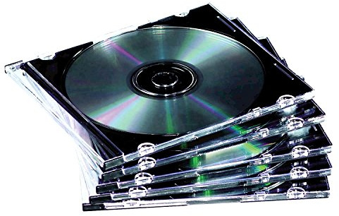 Fellowes 9833801 CD-fodral för Jewel Case Slim, 10-pack transparent,