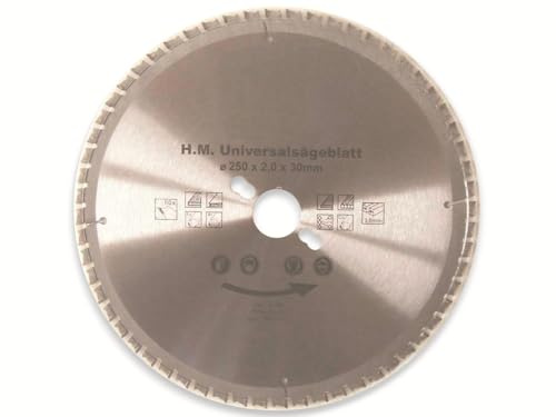 UNIVERSAL SÄGEBLATT KREISSÄGE 250 X 2,0mm/ B = 30,0 mm 60 ZÄHNE