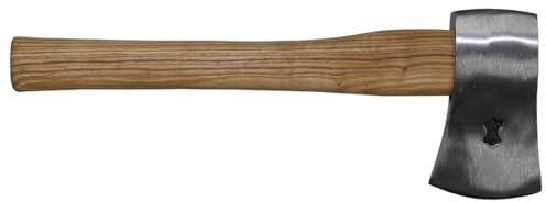 MFH - Ascia Piccola con Manico in Legno, 1000 g, 39 cm, Colore: Argento