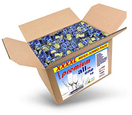 RedFox24 Premium Multi-Power 10 - Bruch Spülmaschinen Tabs - mit wasserlöslicher Folie - Geschirrspültabs - 10 verschiedene Funktionen - in einem 10 KG Karton erhältlich