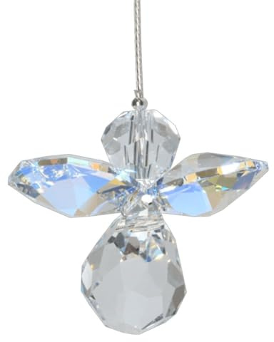 Hanging Crystal Guardian Angel Suncatcher Rainbow Maker AURORA BOREALIS - Embellished with Swarovski Crystals