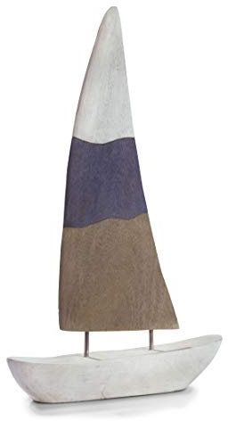 Moritz Holzdeko Segelboot 49,5 cm Atlantic Deko Schiff Maritime Dekoration Mangoholz Deko