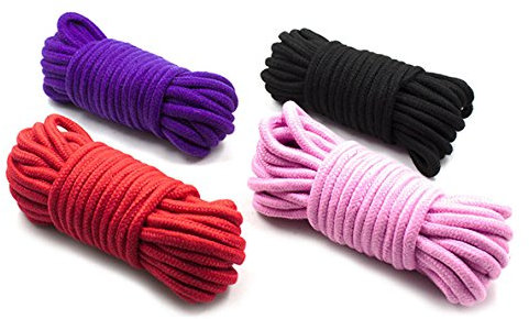 Bondageseil Bondage Seil Fesselseil SM Spielzeug Fesselspiele 4x10m 4 Frabe Bondageseil SM Verwöhn-Flirter Körperfesseln Seil Bondage Requisiten für Männer Frauen
