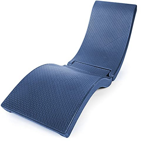 Pool Mate Luxuriöses Schwimmbad Terrassen-Chaiselongue, Rattan, blau