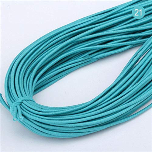 Cuerda elástica redonda de 2 mm de grosor, banda de goma gruesa, para hacer proyectos al aire libre, tienda de campaña, kayak, barco, costura, ropa, accesorios de 43 metros 2 mm Color 21