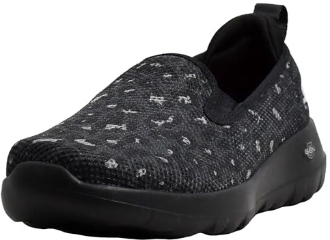Skechers womens Go Walk Joy - Ecstatic Sneaker, Black, 10 Wide US