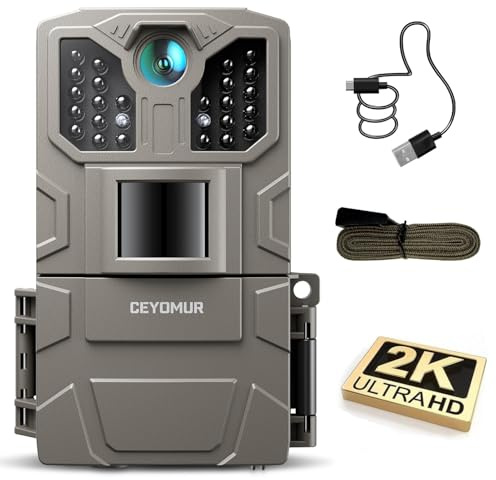 Wildlife Camera, CEYOMUR 20MP 1080P Trail Camera with 36pcs IR LEDs Night Vision Motion Activated and IP66 Waterproof, Hunting Camera with 32GB SD card and batteries for Nature Wildlife Scouting
