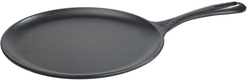VICTORIA Grillpfanne Emaillierte Gusseisen Comal Pizza-Pfanne 26,6cm, Omeletts, Induktion, Feuer, Grill, Ofen, Glaskeramik, Gas, Ohne Schadstoffe und PTFE