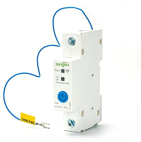 Irfora Interruttore intelligente WiFi 1P DIN guida Ewelink Controllo APP, compatibile con e controllo vocale assistente per l'automazione domestica
