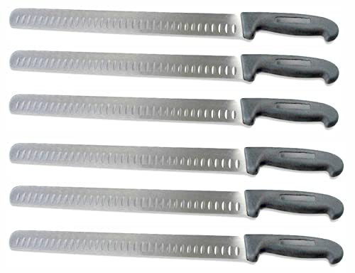 6 Pack - 14 Granton Edge Roast Beef, Brisket, & Prime Rib, Slicer/Carving Knife - Columbia Cutlery