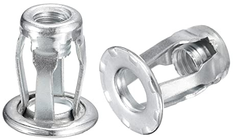 sourcing map M6 Muttern 5Stk Gewinde Einsatz Muttern Kohlenstoffstahl Niete Muttern für Dünne Metall 18.6mm Länge