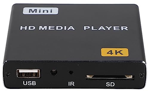 4K Digital Media Player,1080P Full HD USB S/SPDIF Home Music Video Player, USB Music Video Player,Universal Multimedia Player for Android,Portable Player (UK