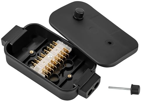 Verteilerdose Verbindungsdose für Anhänger 8x4 polig Verteilerkasten Abzweigdose aus Kunststoff