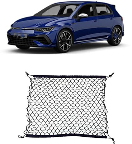 LohxA Kofferraumnetz für VW Golf 7 Mk7 2015~2021 GTE GTD GTI E-Golf 2019 2017 2016, Dachaufbewahrungsnetztaschen, Kofferraum-Isolierungsnetz, Autoaufbewahrungszubehör