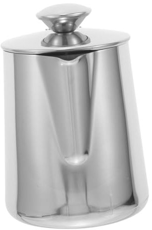 Homoyoyo Pichet à Mousse De Lait Métal Pichet à Mousse De Café Avec Couvercle Tasse à Expresso Pratique