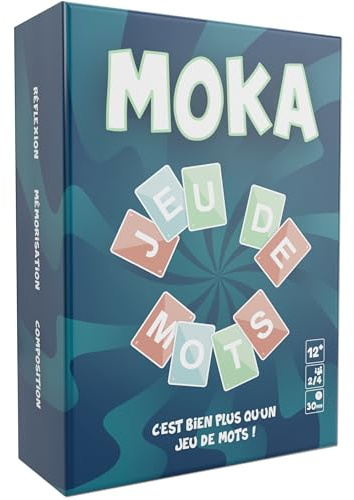 Moka Jeu de Société 2 à 4 Joueurs, Jeu de Mémoire Educatif, Jeux de Lettres Adultes et Enfants, Créez des Mots et Retenez Les Lettres, Conçu en France, Idée Cadeau Original