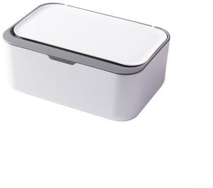 Aufbewahrungstasche für Feuchttücher, Taschentuchbox mit Deckel, Feuchttücherspender Organizer (Grau)