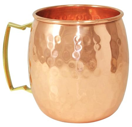 IMTRA FASHION Copper Moscow Mule Copper Mugs Set of 4 Pieces Handcrafted Hammered Cocktail Cups