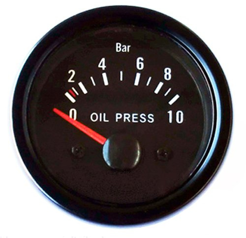 Öldruckanzeige 52mm Retro Oldschool Zusatzinstrument Zusatzanzeige Instrument Öldruck Universal (Öldruckanzeige)