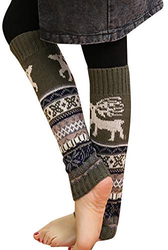 Cexiakong 1 Paar Weihnachten Stulpen Beinwärmer Legwarmers Strickstulpen Winter Bein Lange Gestrickte Socken Häkeln Stricken Kniestrümpfe Stricksocken Wintersocken Für Damen Mädchen