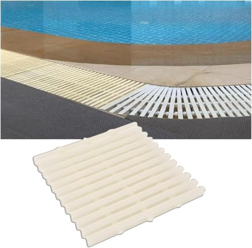 Rejilla de drenaje para piscina, rejilla de drenaje de plástico ABS, para interiores y exteriores, color blanco, 7.9 pulgadas, 10 unidades