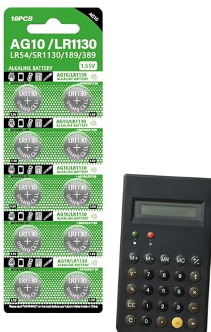 Pila de botón para reloj – 1,5 V Antireeping Batería Set | 10 x Celdas de Reloj Portátiles, Pequeños Suministros Electrónicos para Calculadoras y Relojes