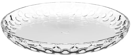 LEONARDO HOME CUCINA OPTIC Teller • 4 Stück • klare Optik • für Salate und Desserts • schlicht • vielseitig kombinierbar • geriffelte Struktur • für Küche und Esstisch • ⌀ 18 cm • klar • 066353