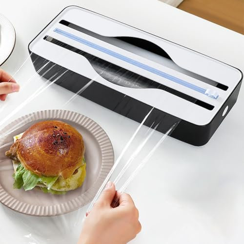 Distributore e taglierina for pellicola e taglierina, distributore di pellicola a doppio slot for cuocer for la cottura da forno di carta for cottura cutter a due vie for un foglio alluminio