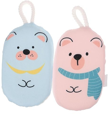 SAFIGLE 2 Stück Badeschwamm Scheuerschwamm Körperschrubber Babys Babyschwämme Für Die Badewanne Neugeborenendusche Babybadebürste Kleinkinder Luffa Zum Badeschrubber