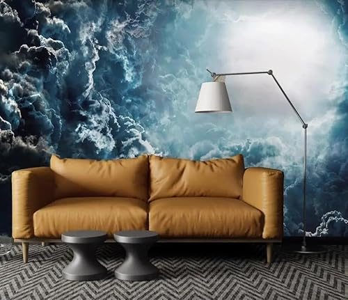 Simplicity Sun Dark Clouds 3D Wallpaper Feature Office Living Room Sofa Bedroom TV Background Wall Decoration-430cm×300cm