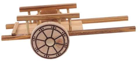 Toddmomy Miniature Wooden Farm Cart Model Small Trolley Simulation Toy for Garden Decor Collectors and Boys and Girls Vintage Miniature Cart Model for Home Display