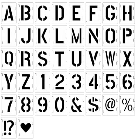 15cm Buchstaben Schablone Groß 42 Stück Buchstaben Schablone Set Wiederverwendbar DIY Buchstabenschablonen Für Holzschilder Malerei DIY Und Handwerk Schriftzüge Sprüh