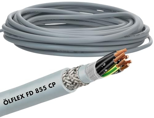 Lapp 10m ÖLFLEX FD 855 CP Steuerleitung 7x1 mm² geschirmt PUR grau | Hochflexible Schleppkettenleitung 7-adrig, halogenfrei & schnittfest, ideal für Werkzeugmaschinen & Automatisierung.