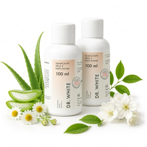Dr White Aufhellungscreme für Intim, Inguine und Achselhöhlen, 200 ml, feuchtigkeitsspendende und beruhigende Creme