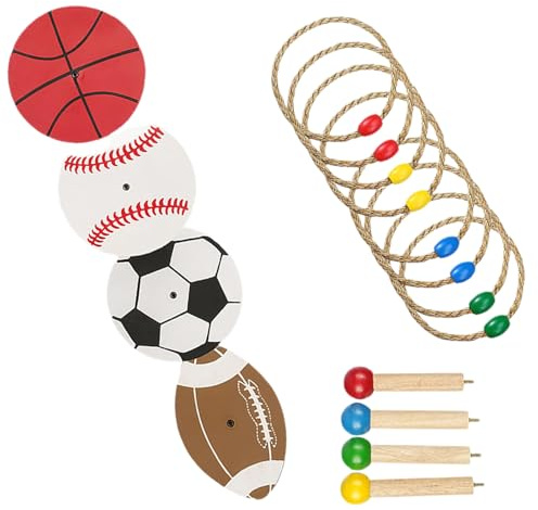 Set di anelli per bambini - Divertimento per le vacanze Gioco da giardino - Anello di corda per lo sport agilità velocità famiglia adulti all'aperto interno