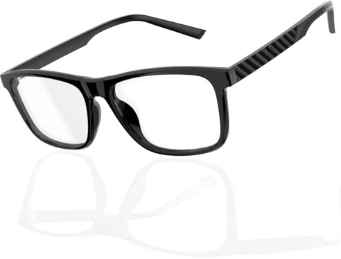 Amorays Premium Lesebrille Herren Ultraleicht TR90 Frame Blaulichtfilter hochwertig Lesebrillen 8085