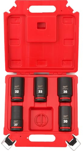 Milwaukee 4932498750 5 Piece SHW 3/4 Drive Deep Socket Set